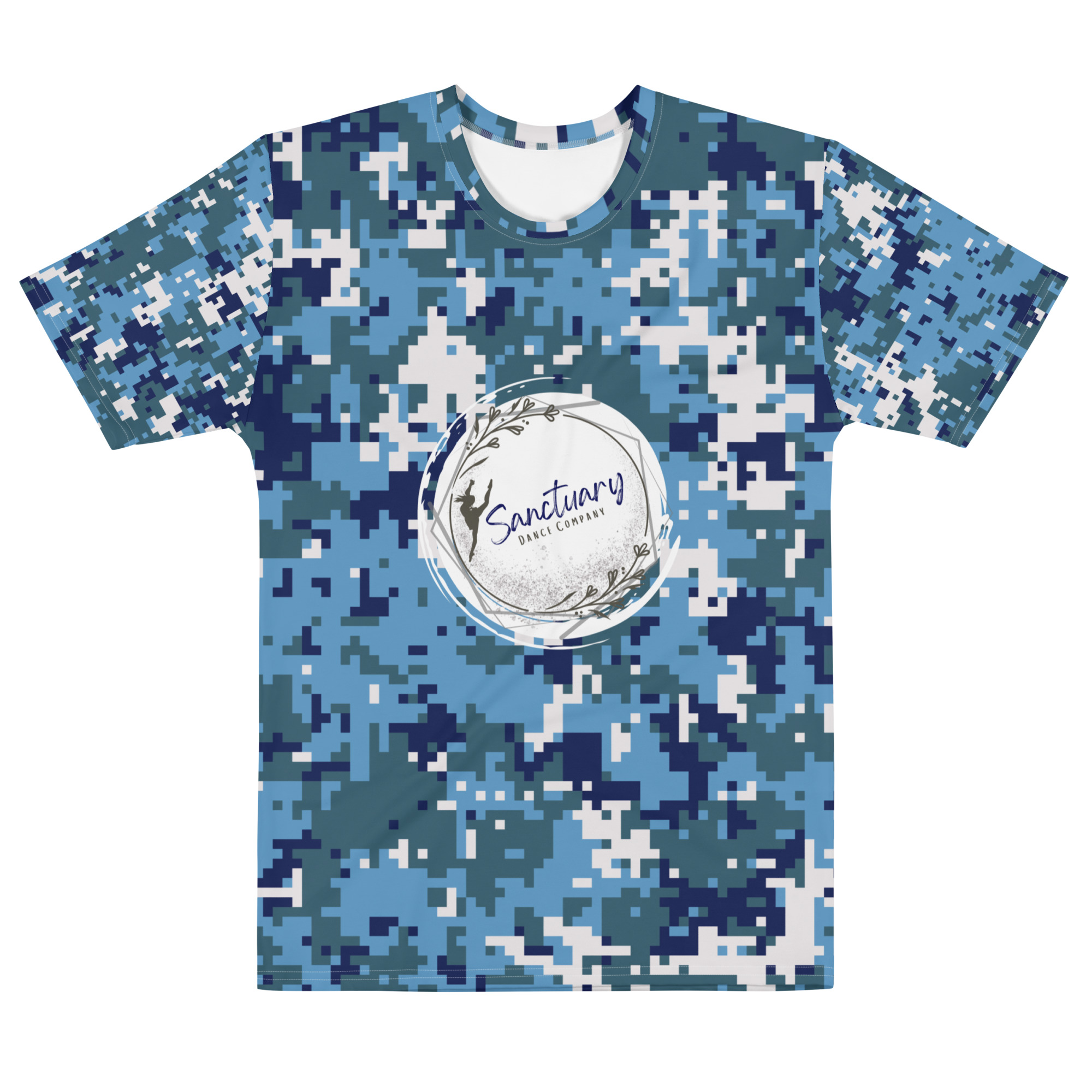 SDC Logo Men's Camouflage T-Shirt- Blue